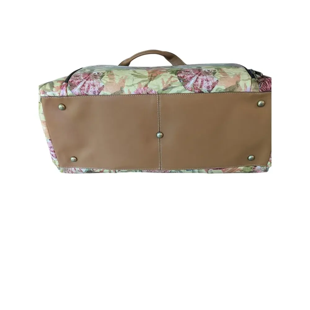 Patricia Nash Bag Seashells Mandara Overnighter Duffle Suitcase Travel NEW